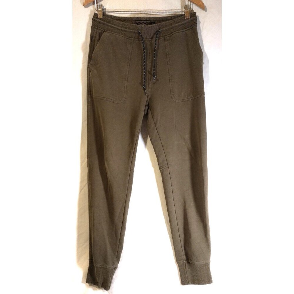 Wilder & Sons Ribbed Cuff Green Drawstring Joggers Sweatpants Size Small